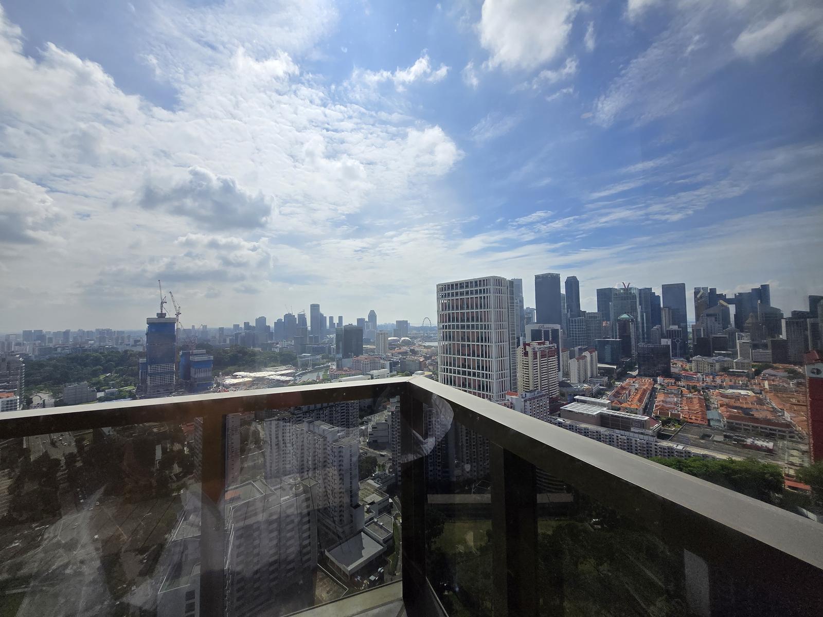 High-floor CBD skyline view