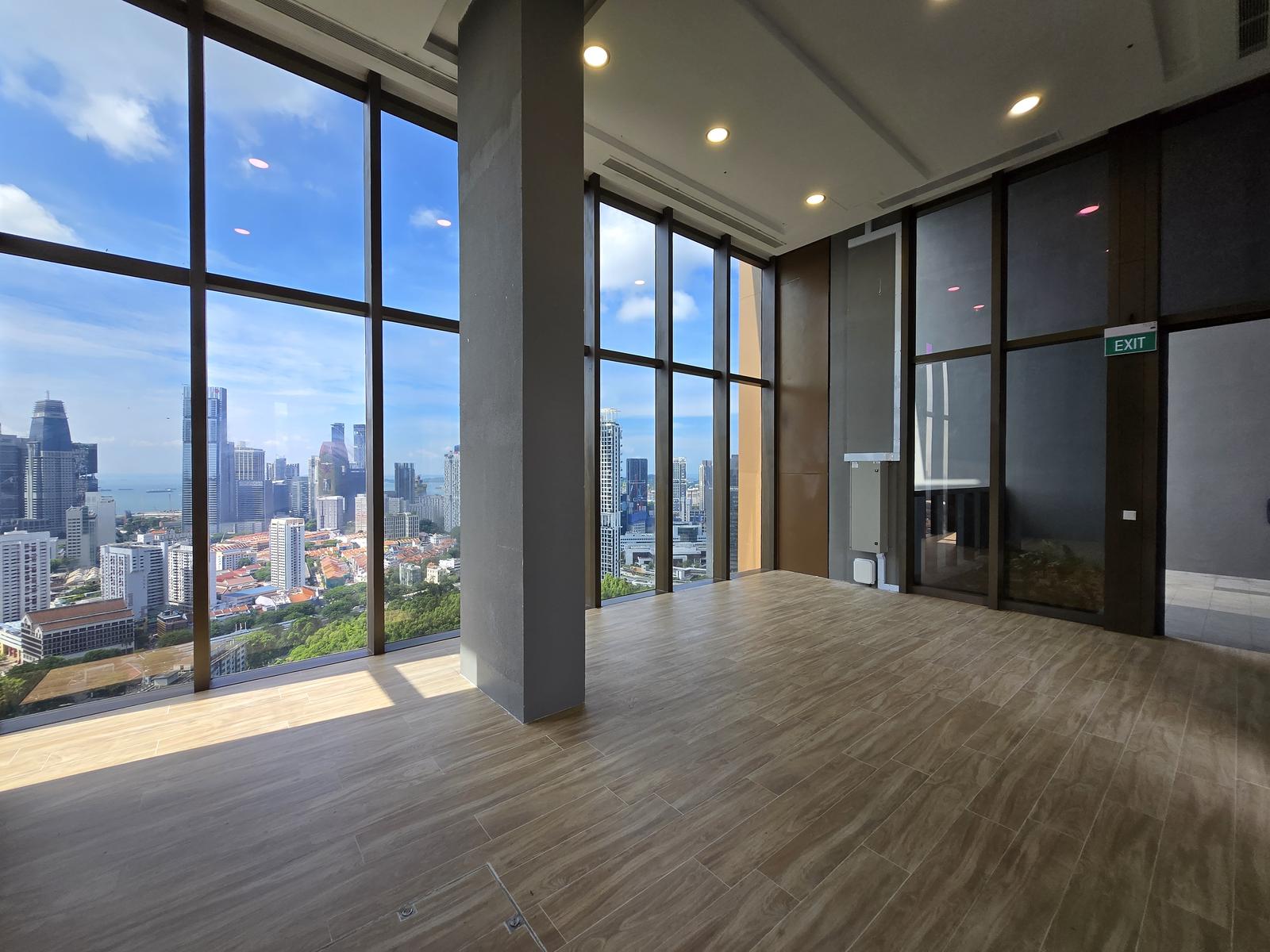 Interior with city views