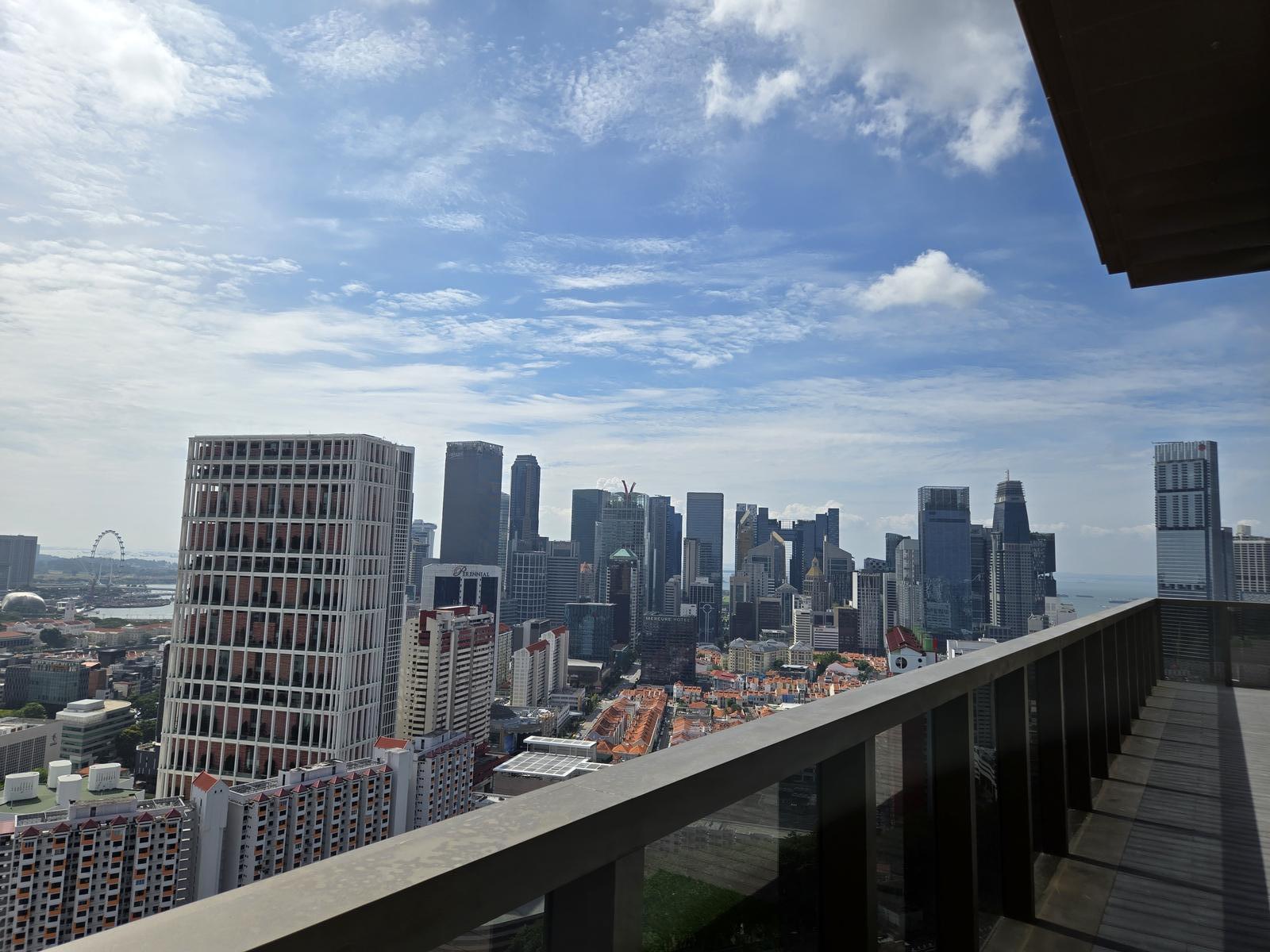 Panoramic city and sea view